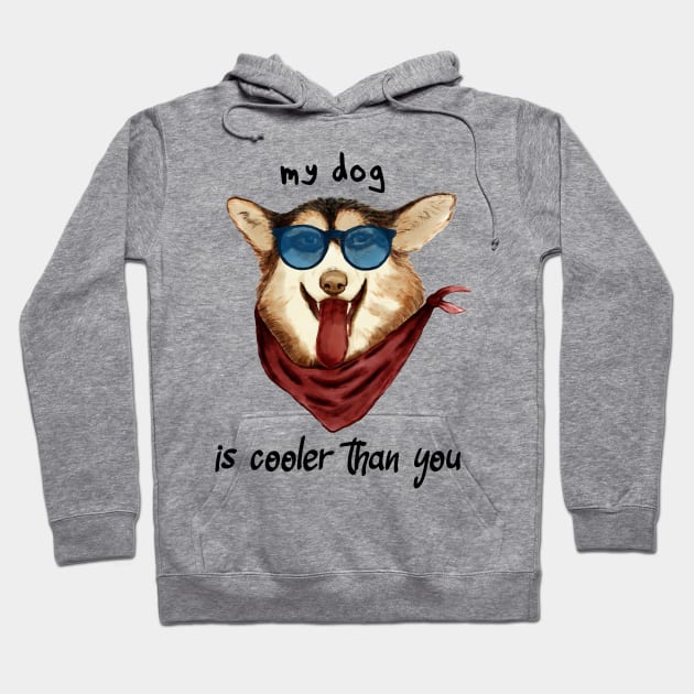 Cool Dog Hoodie by Norzeatic